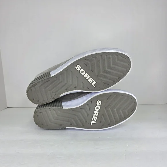 Sorel Women's Out N About Slip-On Casual Wedge Heeled Boot Grey White Size 8.5 - Picture 13 of 15